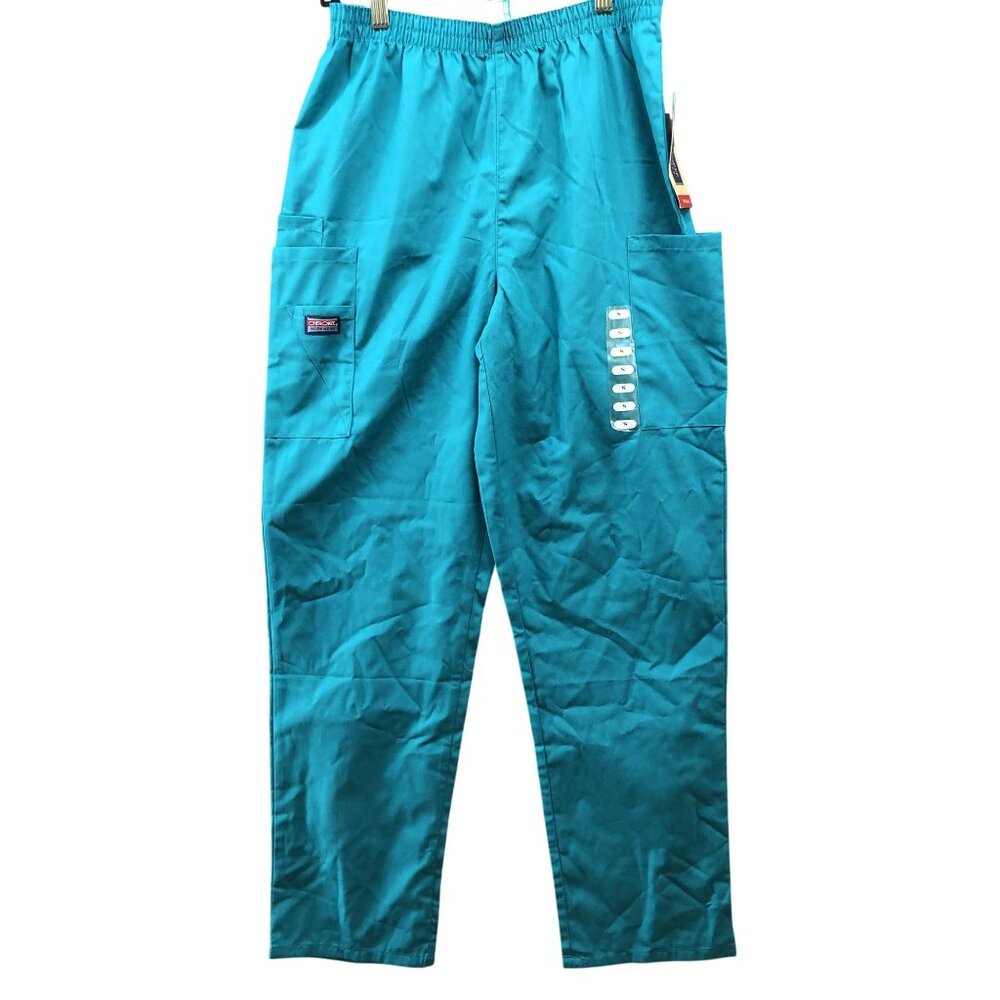 NWT Cherokee Traditional‎ Classic Scrub Pants Womens S TLBW Teal Blue